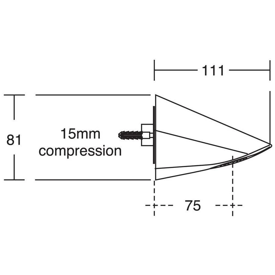 Armitage Shanks Anti Vandal Fixed Shower Head, Back Inlet A4672 4 Armitage Shanks Anti Vandal Fixed Shower Head, Back Inlet A4672 - Image 2