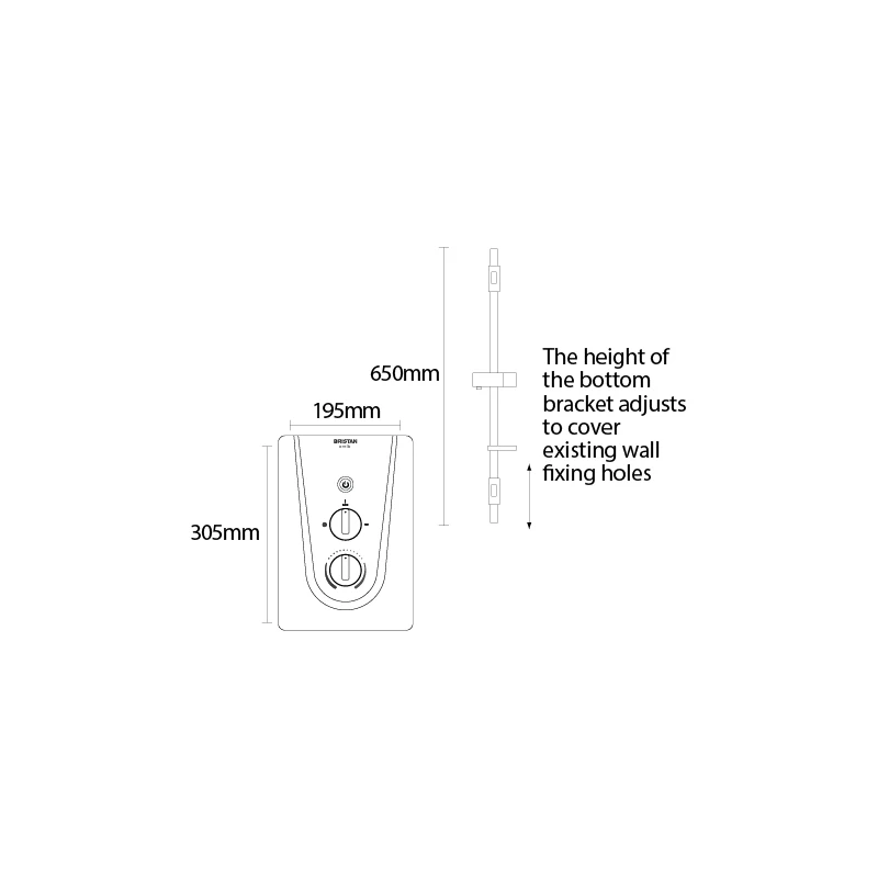 Bristan Smile 8.5kW Electric Shower White - Image 2
