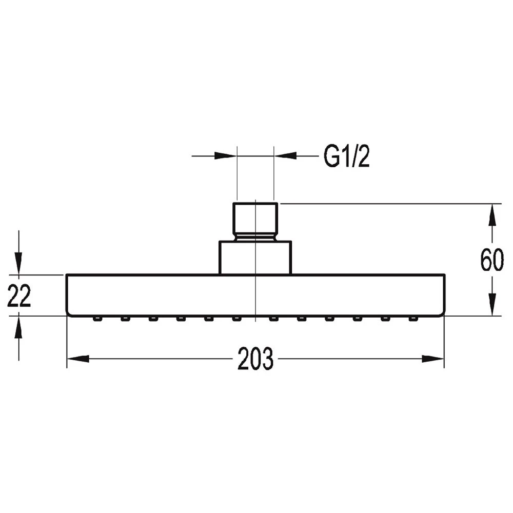 Flova Design ABS Round Rain Shower 203mm - Image 2