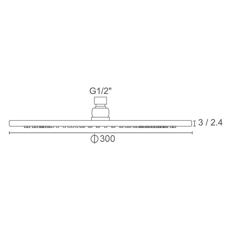 Frontline Aquaflow Italia Round Ultra Thin Shower Head 350mm - Image 2