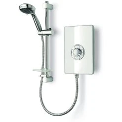 Frontline Aspirante Electric Shower White Gloss 8.5kW