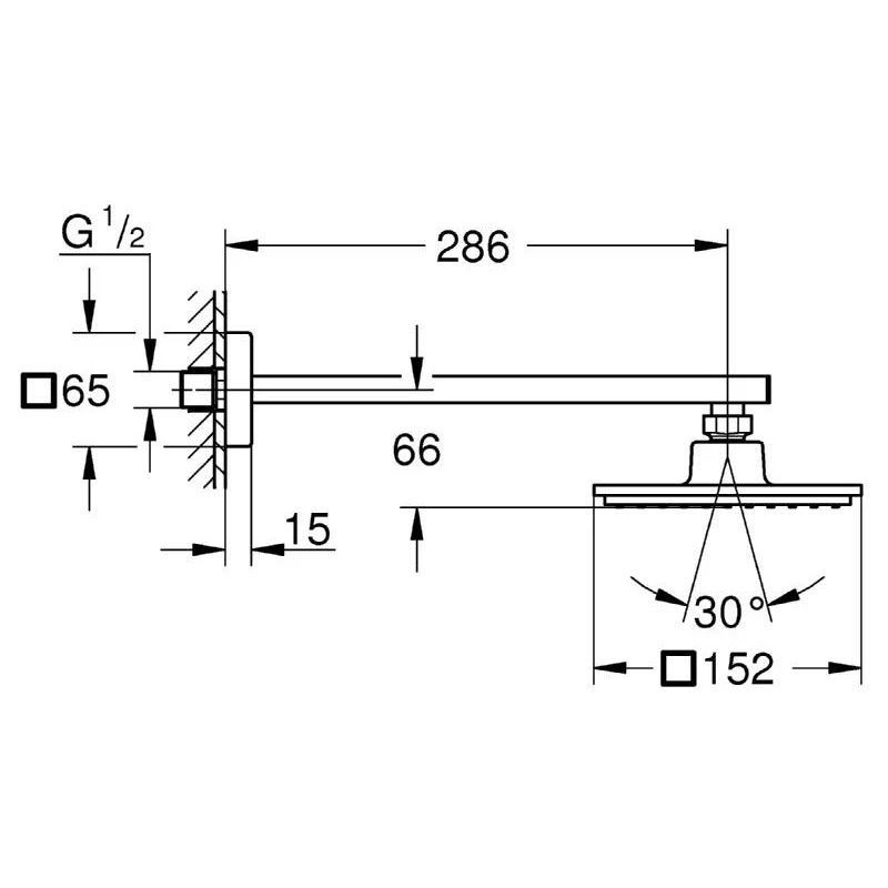 Grohe Euphoria Cube 150 Head Shower Set 286mm 26073 4 Grohe Euphoria Cube 150 Head Shower Set 286mm 26073 - Image 2