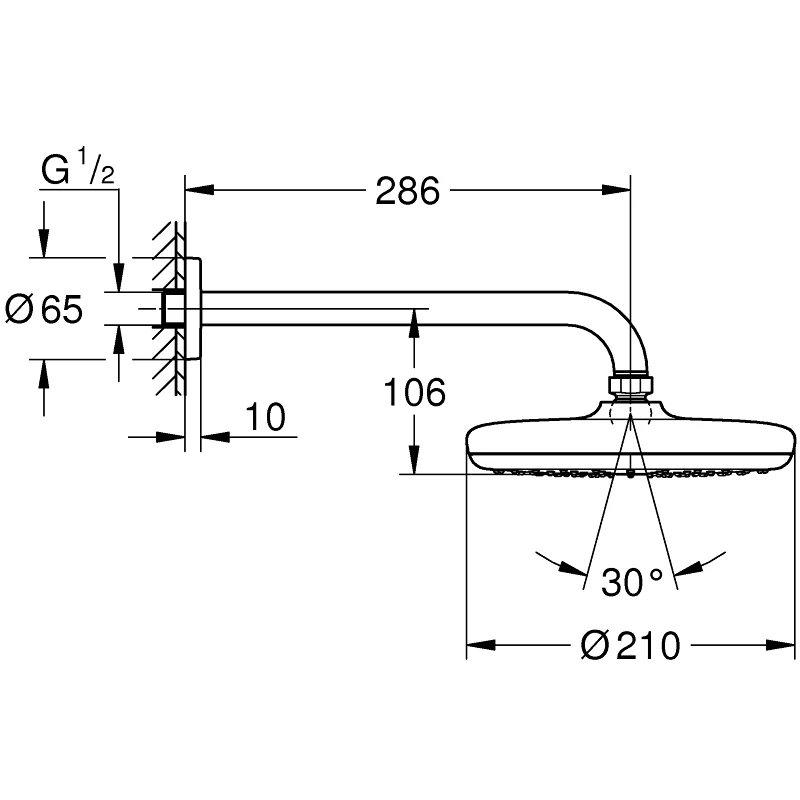 Grohe Tempesta 210 Head Shower Set 26412 4 Grohe Tempesta 210 Head Shower Set 26412 - Image 2