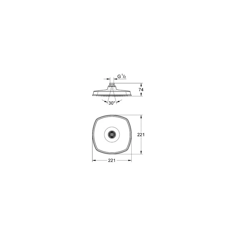 Grohe Grandera 210 Head Shower 27974 Chrome/Gold - Image 2