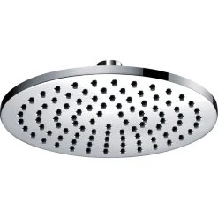 Pura Bathrooms Imex Pura Deluxe Round 200mm Brass Shower Head With Swivel Joint