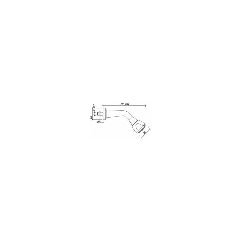 Twyford Sola Fixed Shower Head 4 Twyford Sola Fixed Shower Head - Image 2