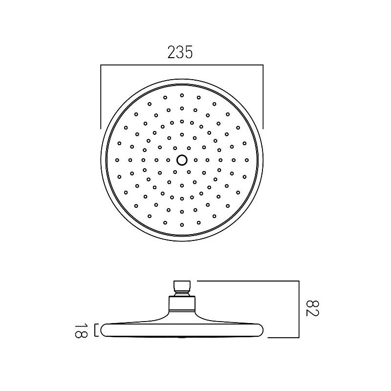 Vado Ceres Self-Cleaning Shower Head 235mm - Image 2